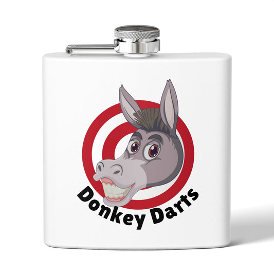 Donkey Darts Stainless Steel Flask - 6oz Portable Drinkware